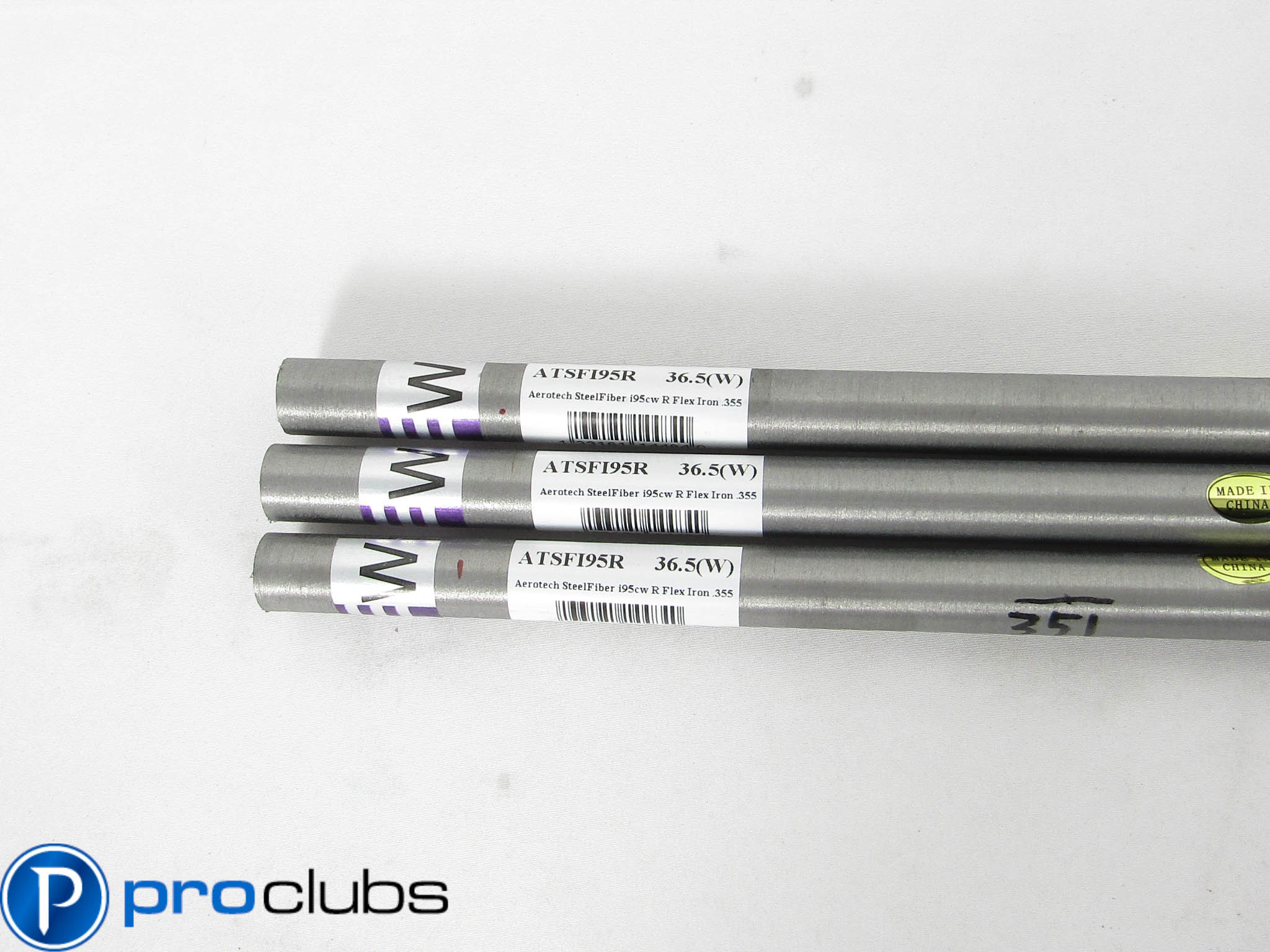 3) NEW AEROTECH STEELFIBER i95 REGULAR FLEX WEDGE SHAFTS .355 TIP